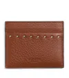 Valentino Vlogo Signature Leather Card Holder In Brown