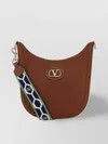Valentino Garavani Caramel Leather Vlogo Signature Shoulder Bag In Brown