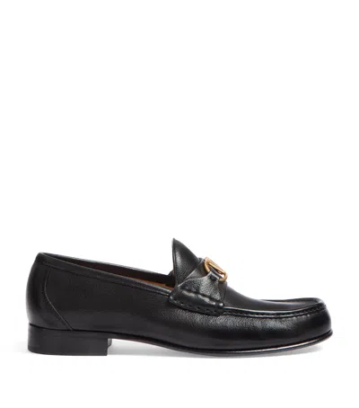 Valentino Garavani Vlogo Signature Black Loafer