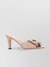 Valentino Leather Vlogo Signature Mules With Bow Detail In Pink