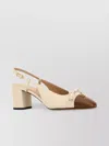 Valentino Leather Valet Du Roi Slingback Heels 60 In Nude