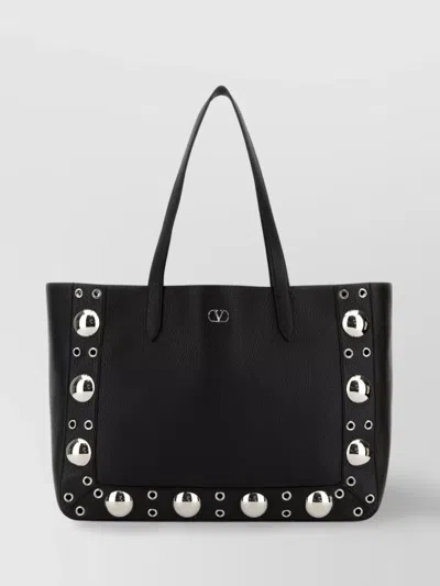 Valentino Garavani Vlogo Signature Leather Tote Bag