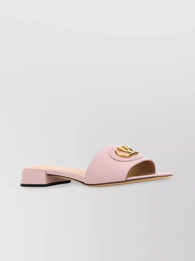 VALENTINO GARAVANI LEATHER VLOGO SIGNATURE SLIDES