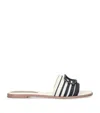 Valentino Garavani Leather Vlogo Slides In White