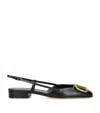 VALENTINO GARAVANI LEATHER VLOGO SLINGBACK FLATS