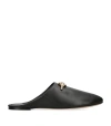 VALENTINO GARAVANI LEATHER VLOGO SLIPPERS