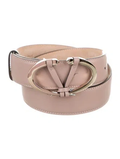 Pre-owned Valentino Garavani Leather Waist Belt In Brown