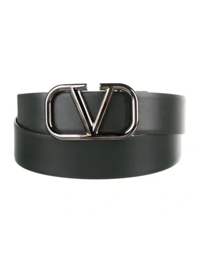 Pre-owned Valentino Garavani Leather Waist Belt In Green