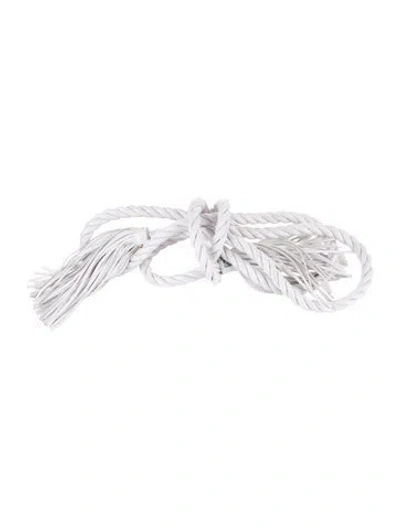 Pre-owned Valentino Garavani Leather Waist Belt In White