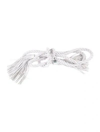 Pre-owned Valentino Garavani Leather Waist Belt In White