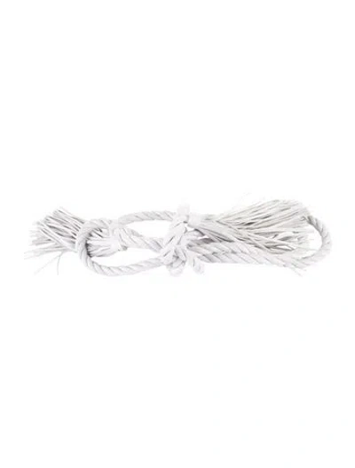 Pre-owned Valentino Garavani Leather Waist Belt In White
