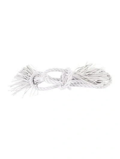 Pre-owned Valentino Garavani Leather Waist Belt In White