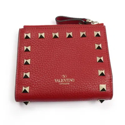 Pre-owned Valentino Garavani Leather Wallet (bi-fold) () In Multi