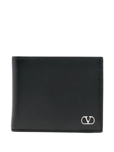 Valentino Garavani Leather Wallet In Black