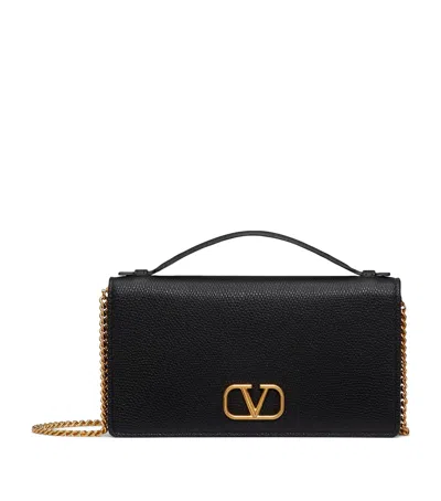 VALENTINO GARAVANI LEATHER WALLET ON CHAIN