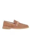 Valentino Leisure Flows Leather Loafers In Brown