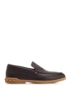 Valentino Garavani Leisure Flows Slip-on In Grainy Calfskin In Brown