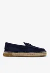 Valentino Leisure Flows Suede Espadrilles In Blue