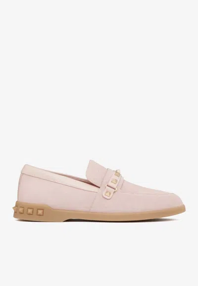 VALENTINO GARAVANI LEISURE FLOWS SUEDE LOAFERS