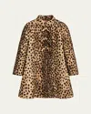 Valentino Mantel Aus Wollstoff Mit Jaguar-punktendruck Frau Animalier 44 In Brown Black