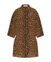 Valentino Leopard Print Crepe Chine Shirt
