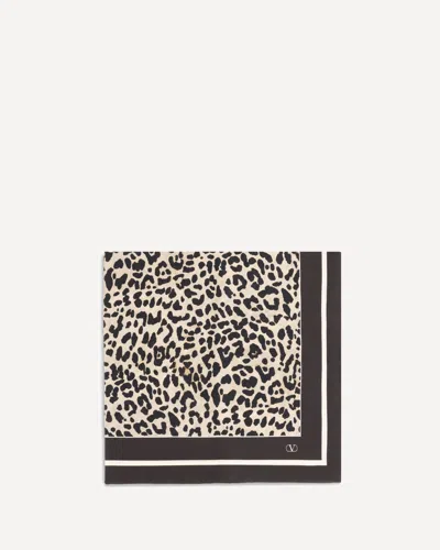 VALENTINO LEOPARD PRINT FOULARD