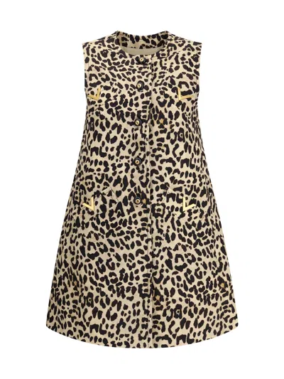 VALENTINO LEOPARD-PRINT LONG VEST