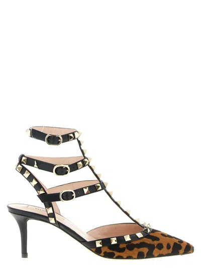 Valentino Garavani Leopard Print Rockstud Heels In Animal Print