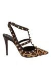 Valentino Ankle Strap Rockstud T. 100 In Gold