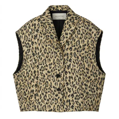 Valentino Leopard-print Vest In Animal Print