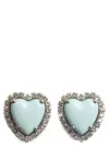 Valentino Garavani Coeur Hyperbole Heart Earrings In Light Blue