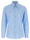 Valentino Garavani Cotton Shirt Shirt And Blouse Light Blue In Blue