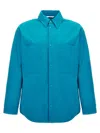 Valentino Shirt Jacket Nylon Chest Pockets In Blue