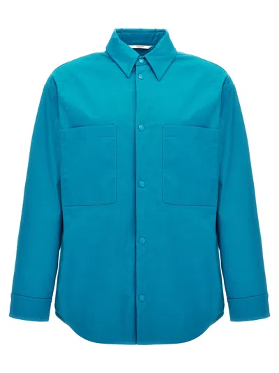 VALENTINO LIGHT BLUE NYLON SHIRT JACKET