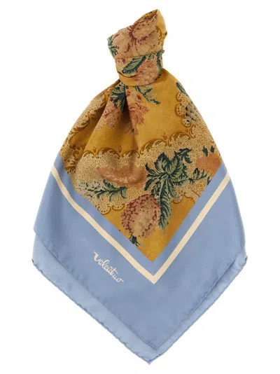 Valentino Light Blue Shawls Printed Scarf