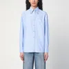 Valentino Light Blue Shirt With Jewelled Buttons In Light Blue