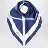 VALENTINO VALENTINO GARAVANI LIGHT BLUE VLOGO PRINT SILK SCARF