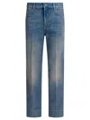 Valentino Cuffed-effect Straight Jeans In Blue