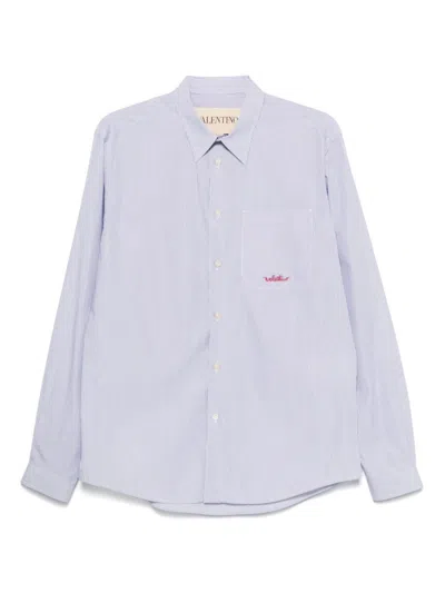 VALENTINO LIGHT BLUE STRIPED SHIRT