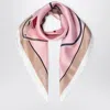 VALENTINO LIGHT BLUE VLOGO PRINT SILK SCARF