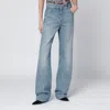 Valentino Light Blue Washed-effect Jeans In Blue