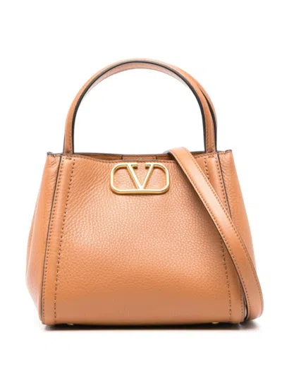 Valentino Garavani Small Alltime Tote Bag In Light Brown
