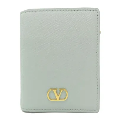 Pre-owned Valentino Garavani Valentino Light Green Leather Wallet (bi-fold) ()