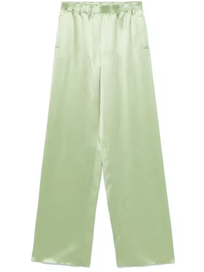VALENTINO LIGHT GREEN SATINED TROUSERS