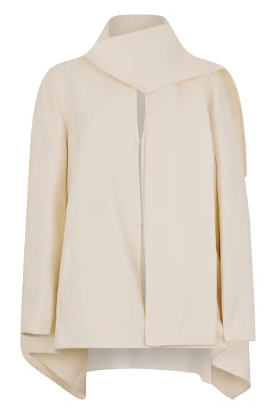 Valentino Light Jacket With Zip, Modern Style And Comfort In Neutral