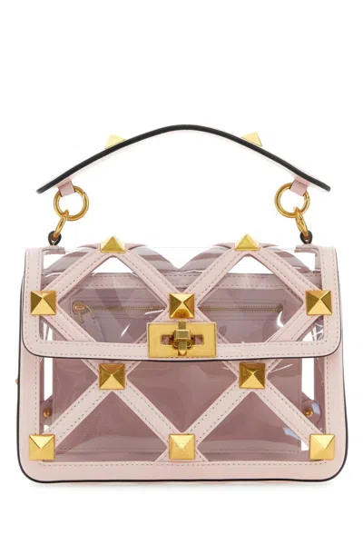 VALENTINO GARAVANI LIGHT PINK ROMAN STUD CROSSBODY BAG