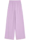 Valentino Elastic Wide Leg Trousers In Purple