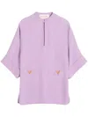 Valentino Light Purple Vlogo Mini Dress In Light Purple