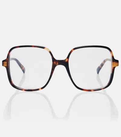 Valentino Garavani Light V Vlogo Oversized Glasses In Brown