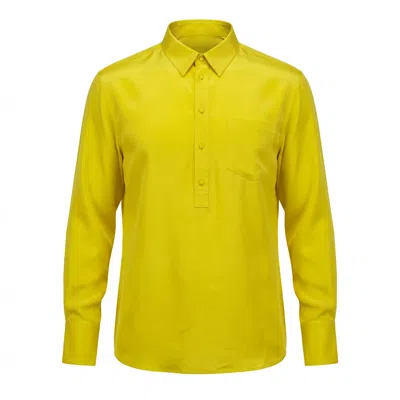 Valentino Button-fastening Pocket Blouse In Yellow